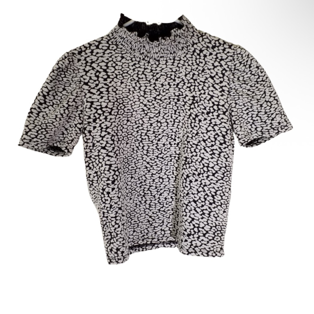 Zara Monochrome Textured Top